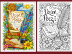 DZIEŃ POEZJI - kolorowanki - 17 szt.