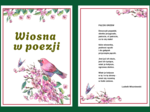 WIOSNA W POEZJI – biblioteka – świetlica – WIERSZE – GAZETKA – wersja 3