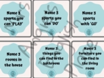 Name 3 / 5 seconds game - A1/A2 - printable