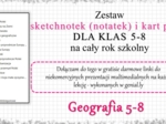 Ogromny zestaw sketchnotek i kart pracy + gratisowe linki do prezentacji multimedialnych niekomercyjnych wykonanych w genial.ly do indywidualnego pobrania i użycia do celów niekomercyjnych z GEOGRAFII do klas 5-8. Materiały wykonane są w programie power 