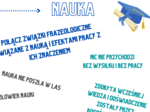 Nauka - ćwiczenia leksykalne z wykorzystaniem frazeologii, argumentacji
