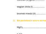 Kartkówka/karta pracy wzory i nazwy soli