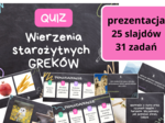 Quiz – Wierzenia starożytnych Greków/ Gotowa prezentacja edukacyjna z quizem dla klas 5–6 | Mitologia | Historia i język polski