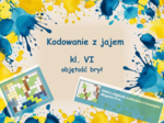 Kodowanie z jajem. Matematyka. Objętość graniastosłupów.