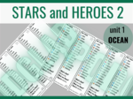Stars and Heroes 2 unit 1  OCEAN – zakładki do książki