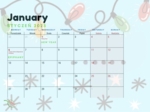 Styczeń January cały miesiąc z miejscem na notatki oraz opisem Polskich świąt w j. angielskim