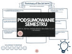 podsumowanie semestru - lekcje języka angielskiego