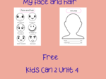 Kids Can 2 Unit 4 Face and hair/karta pracy
