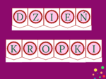DZIEŃ KROPKI – girlanda – napis – gazetka – szkoła – wersja 1