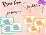 Name two - for teenagers - gra dydaktyczna