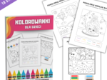 Kolorowanki dla Dzieci : Pokoloruj po Numerze. 18 stron Kolorowanek