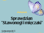 Biologia. Klasa 6. Stawonogi i mięczaki. Sprawdzian wiadomości. Test według nowej podstawy programowej.