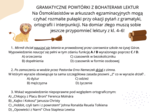 Gramatyczny zestaw zadań egzaminacyjnych z odniesieniami do lektur szkolnych z klas 4-6