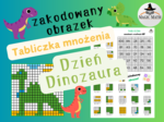 ZAKODOWANE OBRAZKI Dzień Dinozaura: Matematyczne Łamigłówki - Tabliczka Mnożenia
