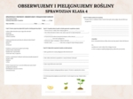 Obserwujemy i pielęgnujemy rośliny SPRAWDZIAN KLASA 4 Szkoły Podstawowej