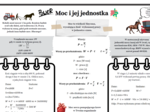 Fizyka kl.7 (SP) Temat: Moc i jej jednostka (Graficzna karta pracy).