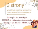 Bezpłatny Plakat - Rozmowa z Psychologiem, pomoc psychologiczna
