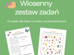 Zestaw zadań wiosennych dla dzieci w klasach 0-3