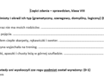 Sprawdzian z zakresu części zdania (klasa 7/8)