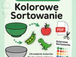 Zabawa kolorystyczna: sortowanie rzeczy według koloru