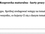 Rozprawka maturalna - karty pracy krok po kroku