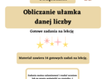 Obliczanie ułamka danej liczby. Zadania z treścią. Wersja świąteczna :)