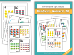 Karty Edukacyjne FLASHCARDS - Nauka Liczb Po Angielskiego. Liczby 1-20