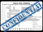 Praca, moc, energia - krzyżówka