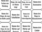 Nenne drei .... - gra w j niemieckim - rozgrzewka, utrwalenie słownictwa, przerwa,