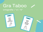 Gra taboo- zestaw "ó", "u" (18 kart)