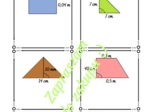 Obliczanie pól wielokątów - karta pracy lub kartkówka (klasa 7-8).