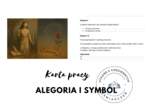 Karta pracy — ALEGORIA I SYMBOL