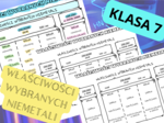 Chemia 7. Właściwości wybranych niemetali - plakat + sketchnotka +karta pracy
