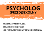 Plan pracy psychologa, przykładowe wpisy do dziennika, wzorcowe sprawozdanie