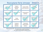 Czytelnicze BINGO! – Propozycja zabawy na ferie i wakacje dla uczniów