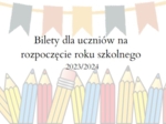 Bilety, kupony, talony na rozpoczęcie roku szkolnego!