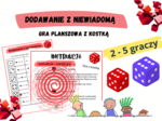 Dodawanie z niewiadomą (do 20) - gra planszowa z kostką