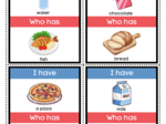 I HAVE... WHO HAS...? - FOOD & DRINK | Gra Ja mam, Kto ma w języku angielskim do ćwiczenia słownictwa (JEDZENIE I PICIE) ESL (A1)