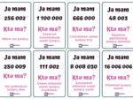 ZAPISYWANIE I ODCZYTYWANIE DUŻYCH LICZB Ja mam, kto ma?