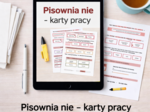 PISOWNIA "NIE" Z RÓŻNYMI CZĘŚCIAMI MOWY [Karta pracy, sprawdzian]