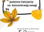 Jesienne ćwiczenia na koncentrację