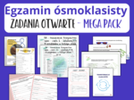 Zestaw Egzamin Ósmoklasisty  - Zadania otwarte Mega Pack