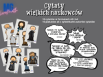 Cytaty znanych naukowców - dekoracja klasy , gazetka szkolna