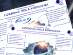 LICZBOWA MISJA KOSMICZNA - tabliczka mnożenia i dzielenia, karta pracy, klasy 3, 4, 5