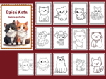 🖤🐱DZIEŃ KOTA – Galeria portretów – kolorowanka – kolorowanki – biblioteka – świetlica – przedszkole – 25 wersji - Dzień Czarnego Kota