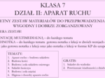Klasa 7 - Aparat ruchu - pakiet z działu