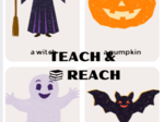 Halloween flashcards kolorwanki dla przedszkolaków angielski