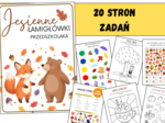 PROMOCJA! JESIENNE ŁAMIGŁÓWKI DLA UCZNIÓW PRZEDSZKOLA/JESIEŃ- 20 stron kreatywnych zadań+ dyplom, pomocy naukowych