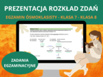 Prezentacja – rozkład zdań (analiza składniowa zdań): podmiot, orzeczenie, dopełnienie, przydawka, okolicznik [PPTX/PDF] – język polski, klasa 7, klasa 8, E8, zadania egzaminacyjne