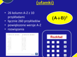 Wzór algebraiczny (A+B)^2, rozkład (ułamki) | matematyka, algebra | 26 kolumn